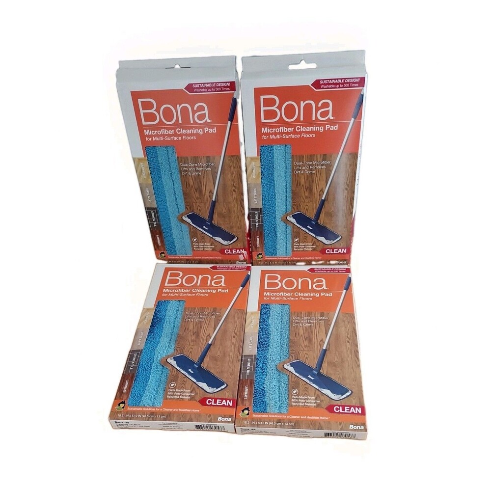 Bona Mop Microfiber Deep Cleaning Pad for Hardwood & Hard Surface Floors (4)